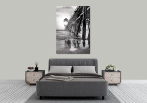 INTALENCE ART Wooden Lake Pier Wall Art Décor