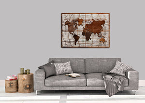 INTALENCE ART World Map Wall Art Canvas Print