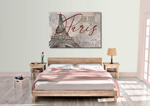 Bonjour Paris Canvas Print