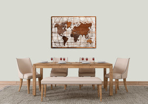 INTALENCE ART World Map Wall Art Canvas Print