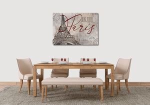 Bonjour Paris Canvas Print