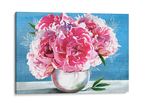 INTALENCE ART Pink Peony Wall Art Décor Modern Print on Canvas